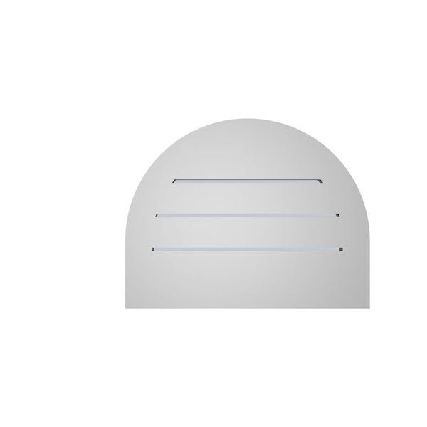 Ekena Millwork Round Top Surface Mount PVC Gable Vent: Functional, w/ 2"W x 1-1/2"P Brickmould Frame, 18"W x 14"H - GVPRT18X1402SF