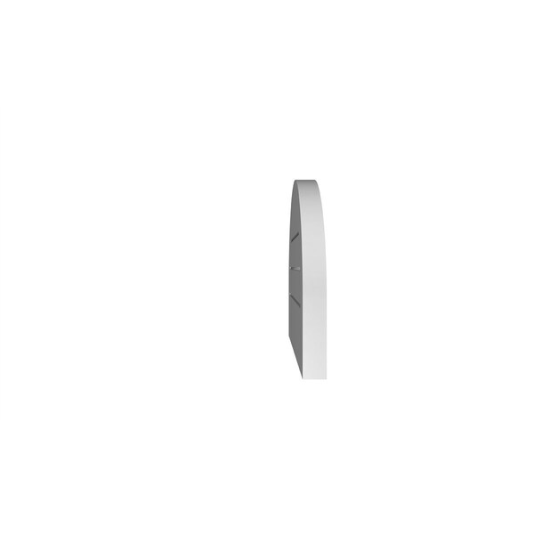Ekena Millwork Round Top Surface Mount PVC Gable Vent: Functional, w/ 2"W x 1-1/2"P Brickmould Frame, 18"W x 14"H - GVPRT18X1402SF