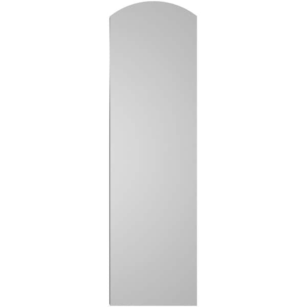 Ekena Millwork Arch Top Surface Mount PVC Gable Vent: Functional, w/ 2"W x 1-1/2"P Brickmould Frame, 12"W x 42"H - GVPAR12X4202SF