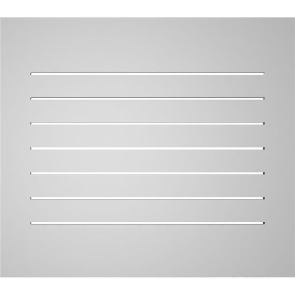Ekena Millwork Vertical Surface Mount PVC Gable Vent: Functional, w/ 3-1/2"W x 1"P Standard Frame, 34"W x 30"H - GVPVE34X3001SF