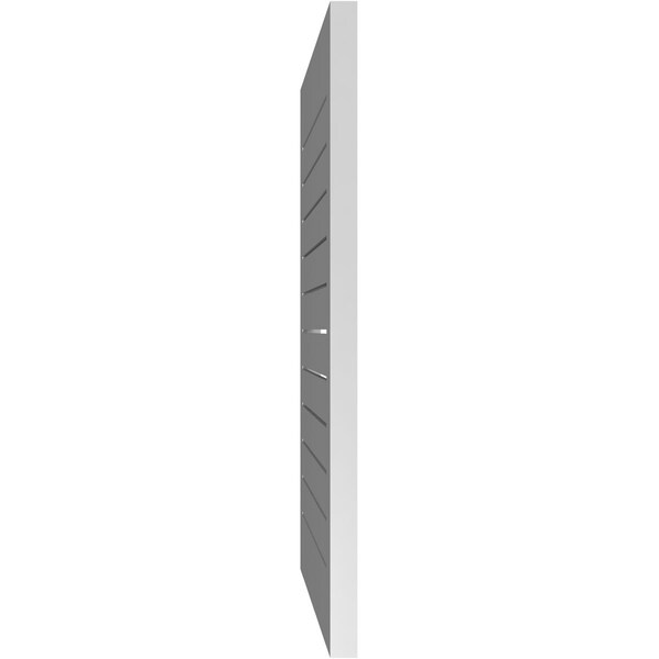 Ekena Millwork Vertical Surface Mount PVC Gable Vent: Functional, w/ 2"W x 1-1/2"P Brickmould Frame, 22"W x 36"H - GVPVE22X3602SF