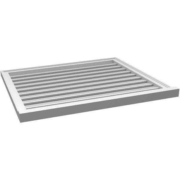 Ekena Millwork Vertical Surface Mount PVC Gable Vent: Functional, w/ 2"W x 2"P Brickmould Sill Frame, 38"W x 32"H - GVPVE38X3203SF