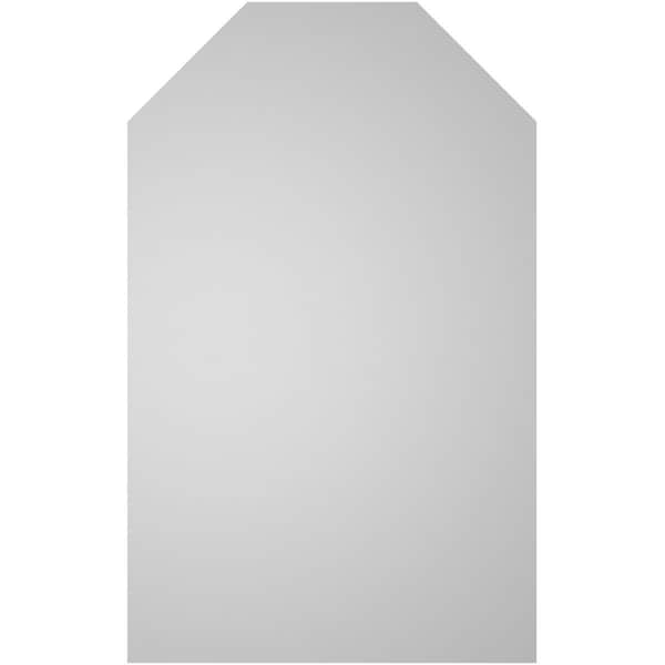 Ekena Millwork Octagonal Top Surface Mount PVC Gable Vent w/ 3-1/2"W x 1"P Standard Frame, 26"W x 42"H - GVPOT26X4201SN
