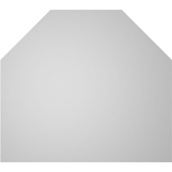 Ekena Millwork Octagonal Top Surface Mount PVC Gable Vent w/ 2"W x 2"P Brickmould Sill Frame, 36"W x 32"H - GVPOT36X3203SN