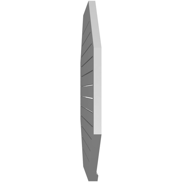 Ekena Millwork Octagonal Surface Mount PVC Gable Vent: Functional, w/ 2"W x 2"P Brickmould Sill Frame, 40"W x 40"H - GVPOC40X4003SF