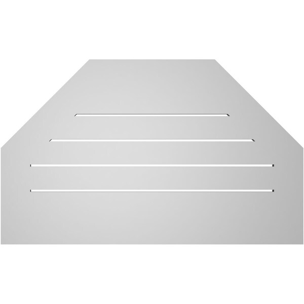 Ekena Millwork Octagonal Top Surface Mount PVC Gable Vent: Functional, w/ 3-1/2"W x 1"P Standard Frame, 36"W x 22"H - GVPOT36X2201SF