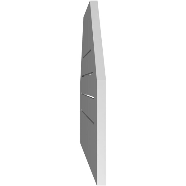 Ekena Millwork Octagonal Top Surface Mount PVC Gable Vent: Functional, w/ 3-1/2"W x 1"P Standard Frame, 36"W x 22"H - GVPOT36X2201SF