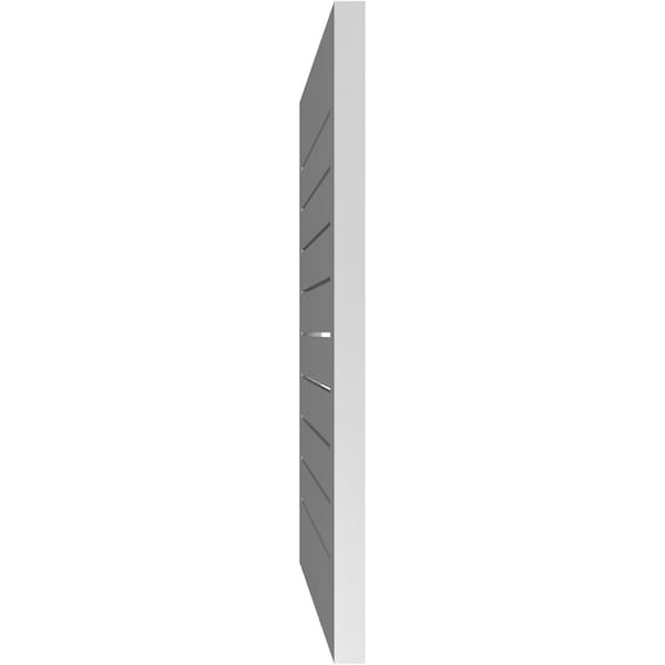Ekena Millwork Vertical Surface Mount PVC Gable Vent: Functional, w/ 2"W x 1-1/2"P Brickmould Frame, 24"W x 32"H - GVPVE24X3202SF