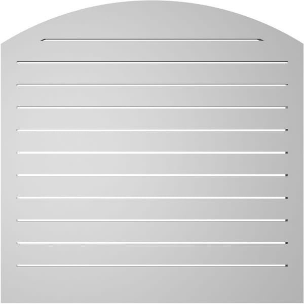 Ekena Millwork Arch Top Surface Mount PVC Gable Vent: Non-Functional, w/2"W x 1-1/2"P Brickmould Frame, 36"W x 42"H - GVPAR36X4202SN
