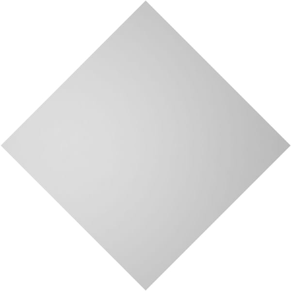 Ekena Millwork Diamond Surface Mount PVC Gable Vent: Functional, w/ 3-1/2"W x 1"P Standard Frame, 22"W x 22"H - GVPDI22X2201SF