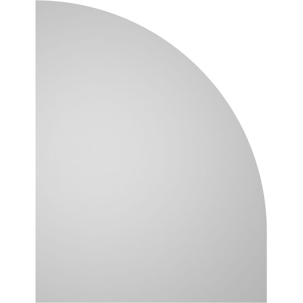 Ekena Millwork Quarter Round Top Left Surface Mount PVC Gable Vent w/ 2"W x 2"P Brickmould Sill Frame, 26"W x 34"H - GVPQL26X3403SN