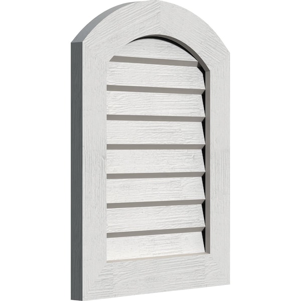 Ekena Millwork Arch Top Gable Vent Non-Functional Western Red Cedar Gable Vent w/Decorative Face Frame, 14"W x 22"H - GVWAR14X2202RDPWR