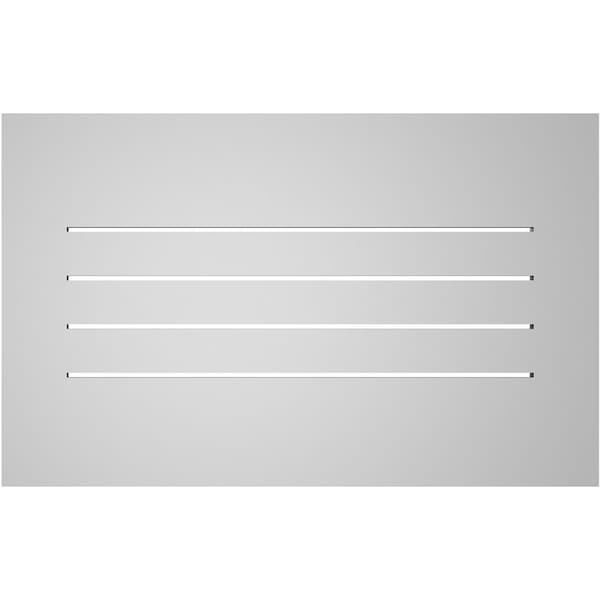Ekena Millwork Vertical Surface Mount PVC Gable Vent: Functional, w/ 3-1/2"W x 1"P Standard Frame, 32"W x 20"H - GVPVE32X2001SF