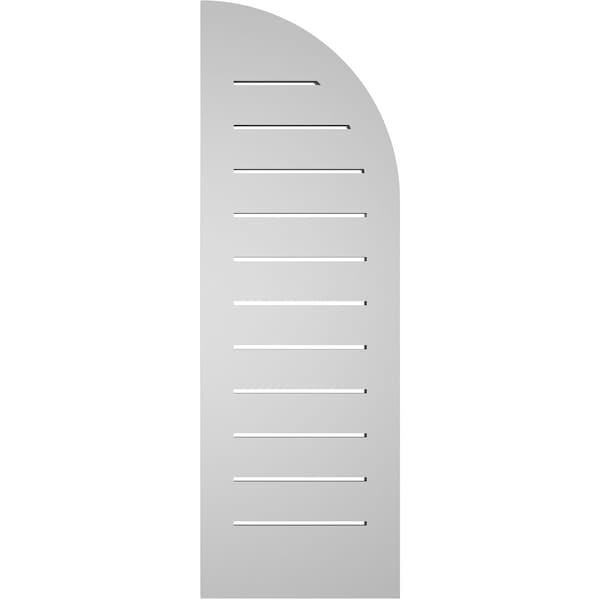 Ekena Millwork Quarter Round Top Left Surface Mount PVC Gable Vent w/ 2"W x 1-1/2"P Brickmould Frame, 12"W x 36"H - GVPQL12X3602SF