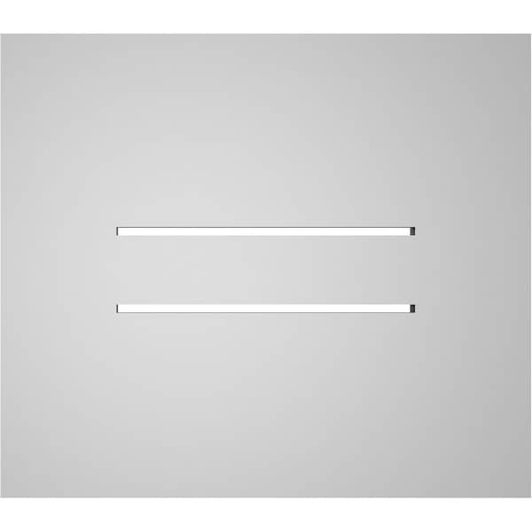 Ekena Millwork Vertical Surface Mount PVC Gable Vent: Functional, w/ 3-1/2"W x 1"P Standard Frame, 16"W x 14"H - GVPVE16X1401SF