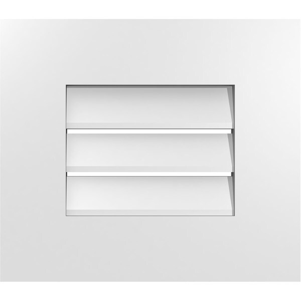 Ekena Millwork Vertical Surface Mount PVC Gable Vent: Functional, w/ 3-1/2"W x 1"P Standard Frame, 16"W x 14"H - GVPVE16X1401SF