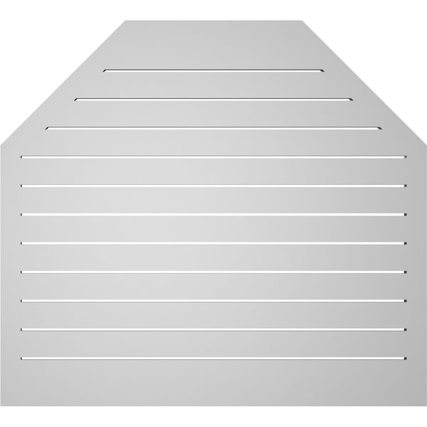 Ekena Millwork Octagonal Top Surface Mount PVC Gable Vent w/ 2"W x 1-1/2"P Brickmould Frame, 42"W x 38"H - GVPOT42X3802SF
