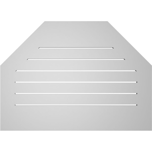 Ekena Millwork Octagonal Top Surface Mount PVC Gable Vent: Functional, w/ 3-1/2"W x 1"P Standard Frame, 36"W x 26"H - GVPOT36X2601SF