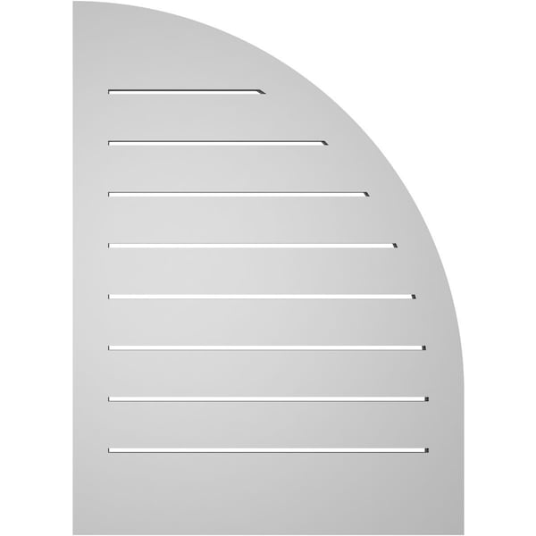 Ekena Millwork Quarter Round Top Left Surface Mount PVC Gable Vent w/ 2"W x 2"P Brickmould Sill Frame, 22"W x 30"H - GVPQL22X3003SF