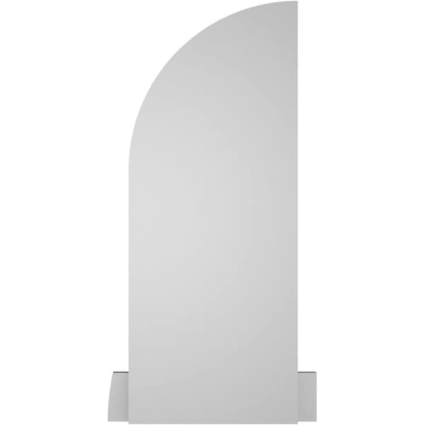 Ekena Millwork Quarter Round Top Right Surface Mount PVC Gable Vent w/ 2"W x 2"P Brickmould Sill Frame, 12"W x 30"H - GVPQR12X3003SN