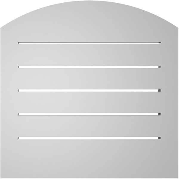 Ekena Millwork Arch Top Surface Mount PVC Gable Vent w/ 2"W x 2"P Brickmould Sill Frame, 18"W x 42"H - GVPAR18X4203SN