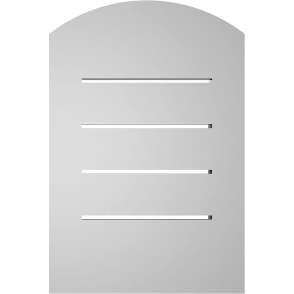 Ekena Millwork Arch Top Surface Mount PVC Gable Vent w/ 2"W x 2"P Brickmould Sill Frame, 12"W x 16"H - GVPAR12X1603SN