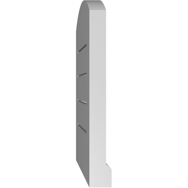 Ekena Millwork Arch Top Surface Mount PVC Gable Vent w/ 2"W x 2"P Brickmould Sill Frame, 12"W x 16"H - GVPAR12X1603SN