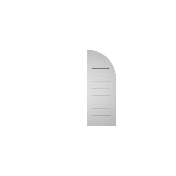 Ekena Millwork Quarter Round Top Left Surface Mount PVC Gable Vent w/ 2"W x 2"P Brickmould Sill Frame, 12"W x 32"H - GVPQL12X3203SF