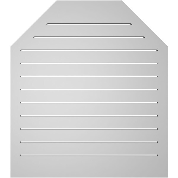 Ekena Millwork Octagonal Top Surface Mount PVC Gable Vent w/ 2"W x 1-1/2"P Brickmould Frame, 32"W x 36"H - GVPOT32X3602SF