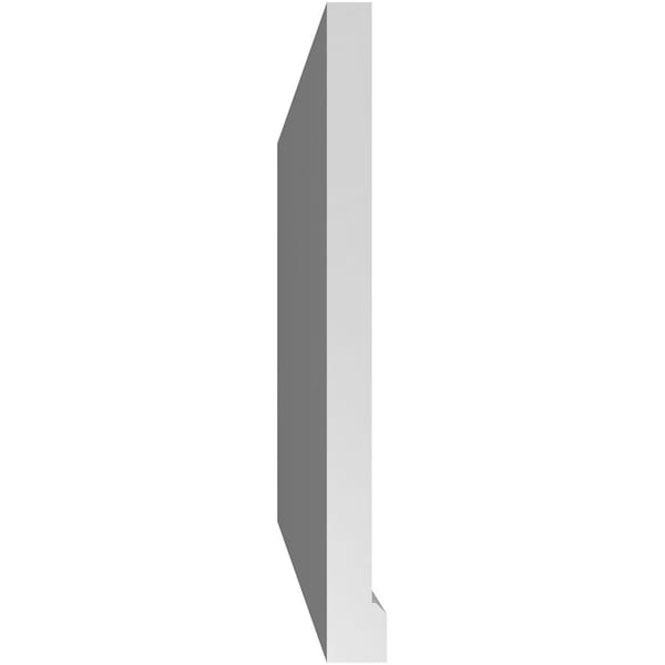 Ekena Millwork Vertical Surface Mount PVC Gable Vent w/ 2"W x 2"H , Brickmould Sill Frame, 40"W x 22"H - GVPVE40X2203SN