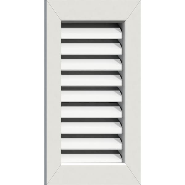 Ekena Millwork Vertical Gable Vent Functional, PVC Gable Vent w/ 1" x 4" Flat Trim Frame, 30"W x 22"H - GVPVE30X2201FUN