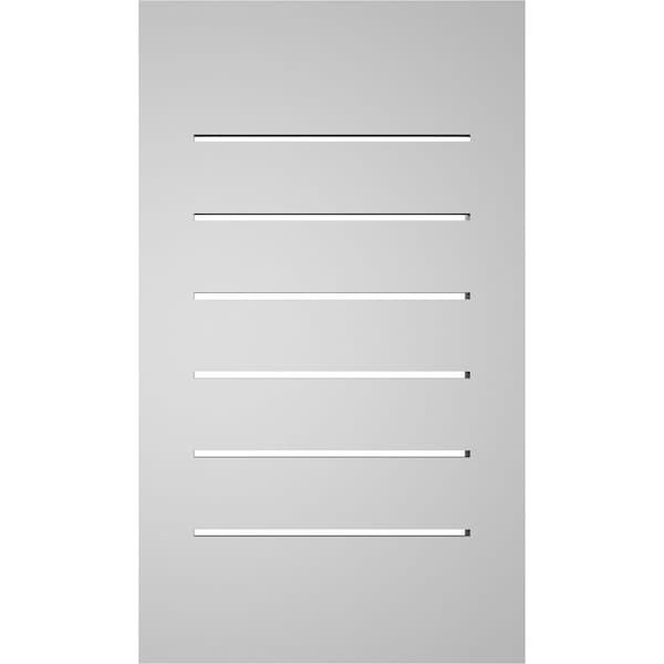 Ekena Millwork Vertical Surface Mount PVC Gable Vent: Functional, w/ 2"W x 1-1/2"P Brickmould Frame, 14"W x 24"H - GVPVE14X2402SF