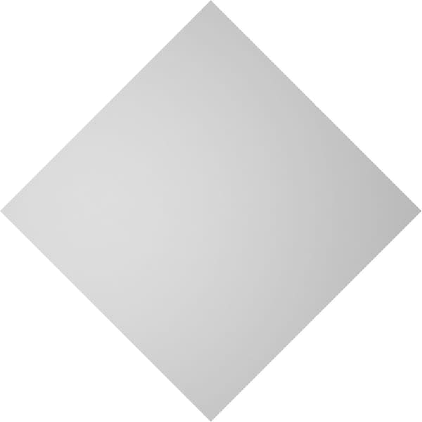Ekena Millwork Diamond Surface Mount PVC Gable Vent: Functional, w/ 2"W x 1-1/2"P Brickmould Frame, 24"W x 24"H - GVPDI24X2402SF