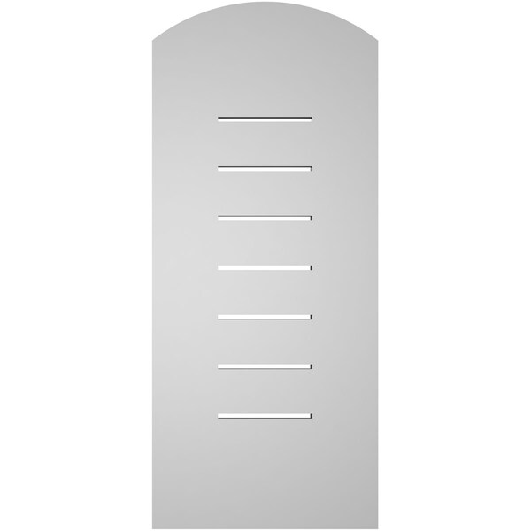 Ekena Millwork Arch Top Surface Mount PVC Gable Vent: Non-Functional, w/ 3-1/2"W x 1"P Standard Frame, 12"W x 26"H - GVPAR12X2601SN