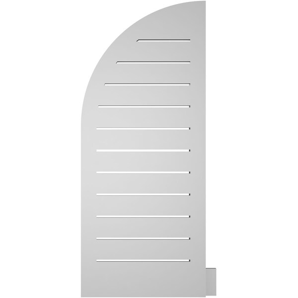 Ekena Millwork Quarter Round Top Right Surface Mount PVC Gable Vent w/ 2"W x 2"P Brickmould Sill Frame, 16"W x 38"H - GVPQR16X3803SF