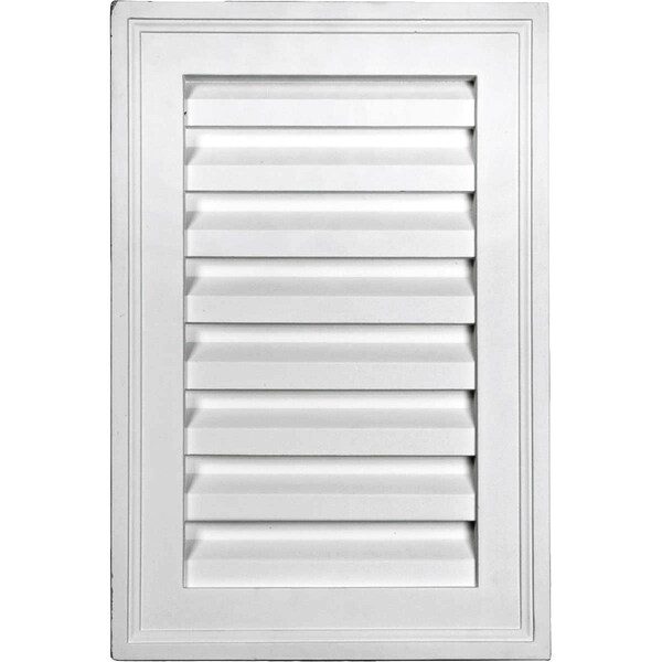 Ekena Millwork Vertical Urethane Gable Vent Louver, Non-Functional, 12"W x 15"H - GVVE12X15D