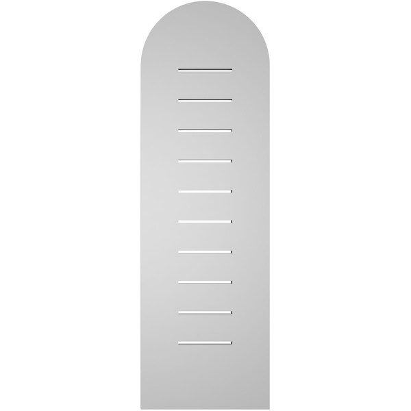 Ekena Millwork Round Top Surface Mount PVC Gable Vent: Functional, w/ 3-1/2"W x 1"P Standard Frame, 12"W x 38"H - GVPRT12X3801SF