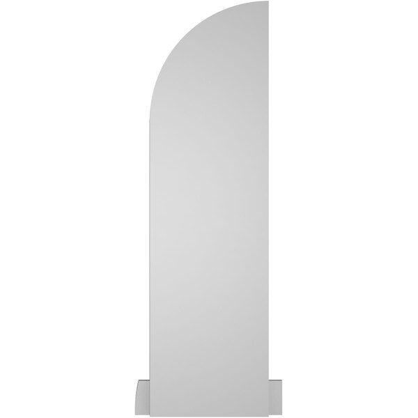 Ekena Millwork Quarter Round Top Right Surface Mount PVC Gable Vent w/ 2"W x 2"P Brickmould Sill Frame, 12"W x 42"H - GVPQR12X4203SN