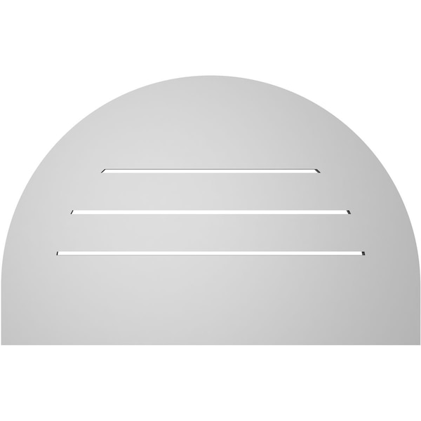 Ekena Millwork Round Top Surface Mount PVC Gable Vent: Functional, w/ 3-1/2"W x 1"P Standard Frame, 28"W x 18"H - GVPRT28X1801SF