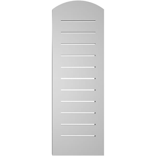 Ekena Millwork Arch Top Surface Mount PVC Gable Vent: Non-Functional, w/2"W x 1-1/2"P Brickmould Frame, 12"W x 34"H - GVPAR12X3402SN