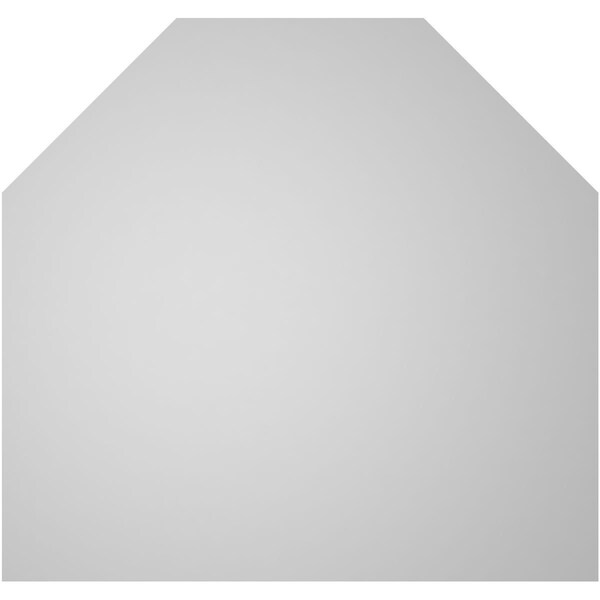 Ekena Millwork Octagonal Top Surface Mount PVC Gable Vent w/ 2"W x 1-1/2"P Brickmould Frame, 36"W x 34"H - GVPOT36X3402SN