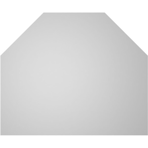 Ekena Millwork Octagonal Top Surface Mount PVC Gable Vent w/ 2"W x 1-1/2"P Brickmould Frame, 36"W x 30"H - GVPOT36X3002SN
