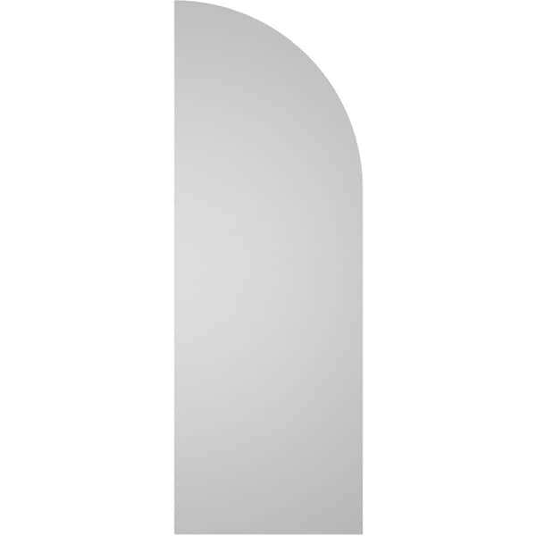 Ekena Millwork Quarter Round Top Left Surface Mount PVC Gable Vent w/ 2"W x 2"P Brickmould Sill Frame, 12"W x 34"H - GVPQL12X3403SN