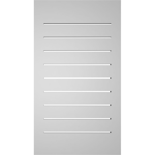 Ekena Millwork Vertical Surface Mount PVC Gable Vent: Functional, w/ 2"W x 1-1/2"P Brickmould Frame, 18"W x 32"H - GVPVE18X3202SF