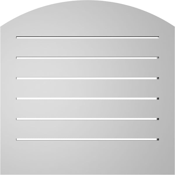 Ekena Millwork Arch Top Surface Mount PVC Gable Vent w/ 2"W x 2"P Brickmould Sill Frame, 20"W x 42"H - GVPAR20X4203SN