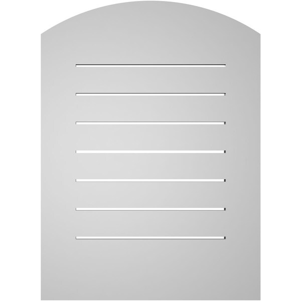 Ekena Millwork Arch Top Surface Mount PVC Gable Vent: Non-Functional, w/ 3-1/2"W x 1"P Standard Frame, 22"W x 28"H - GVPAR22X2801SN