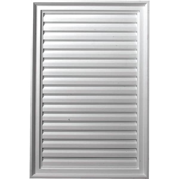 Ekena Millwork Vertical Urethane Gable Vent Louver, Non-Functional, 24"W x 20"H - GVVE24X20D