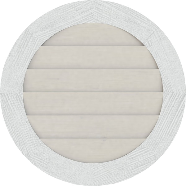 Ekena Millwork Round Gable Vent, Non-Functional, Western Red Cedar Gable Vent w/ Decorative Face Frame, 12"W x 12"H - GVWRO12X1202RDPWR