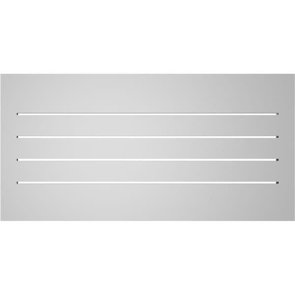 Ekena Millwork Vertical Surface Mount PVC Gable Vent: Functional, w/ 2"W x 1-1/2"P Brickmould Frame, 36"W x 18"H - GVPVE36X1802SF