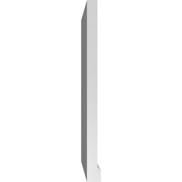 Ekena Millwork Vertical Surface Mount PVC Gable Vent w/ 2"W x 2"H , Brickmould Sill Frame, 12"W x 26"H - GVPVE12X2603SN